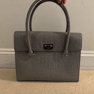 Gray Kate Spade Crocodile/Alligator Bag